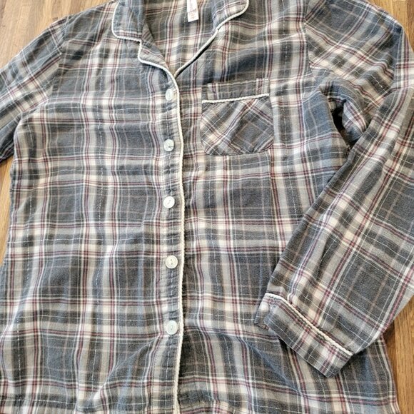 Gilligan & O Malley Plaid 2PC Pajama Set Pants & Top - Picture 7 of 14